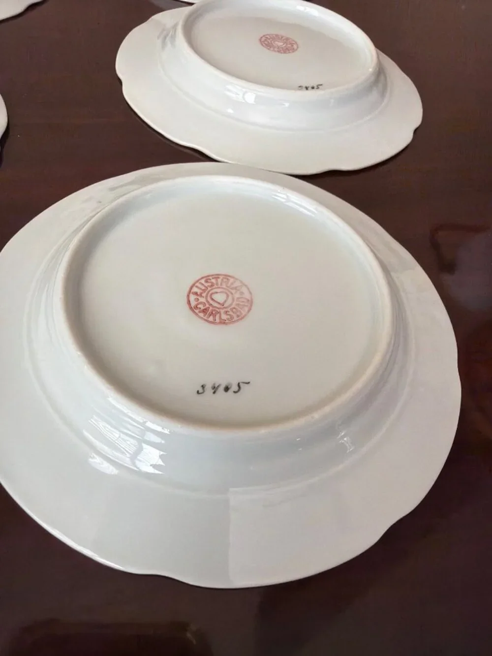 Set of 10 Vintage Austria Carlsbad Porcelain Bread Dessert Plates Gold Trim 6” - Picture 11 of 16